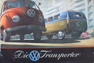 Volkswagen T1 Transporter Modelprogram 1953 Carbrochure-Map with 2 brochures (6693)